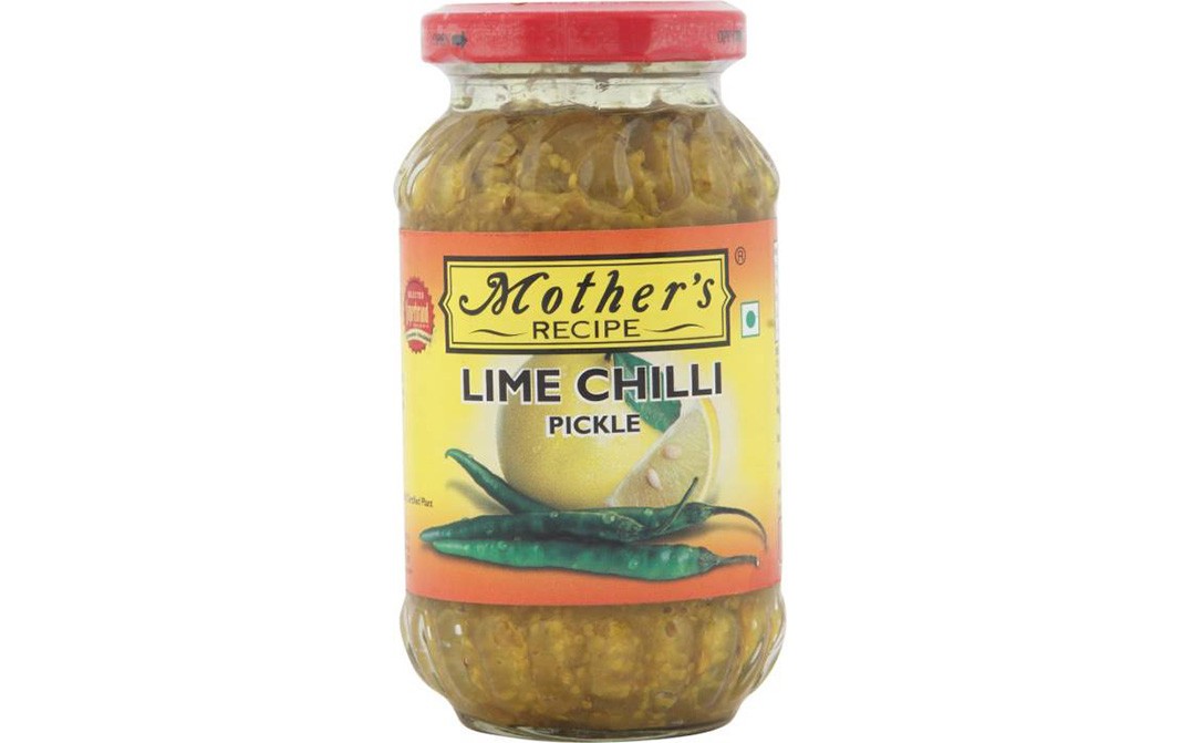 Mother's Recipe Lime Chilli Pickle   Glass Jar  300 grams